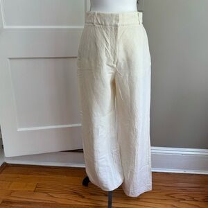 & Other stories wide leg high waisted pants size 6 white